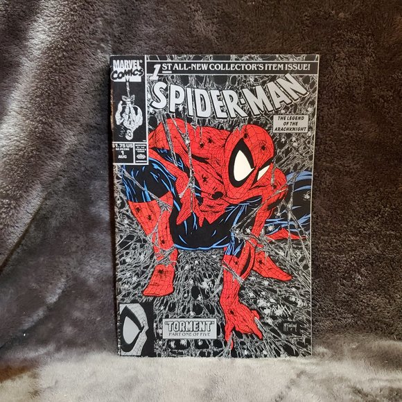 SPIDER-MAN #1 (VG) 1990 FIRST ISSUE! Silver cover! TODD McFARLANE ART - Picture 1 of 9